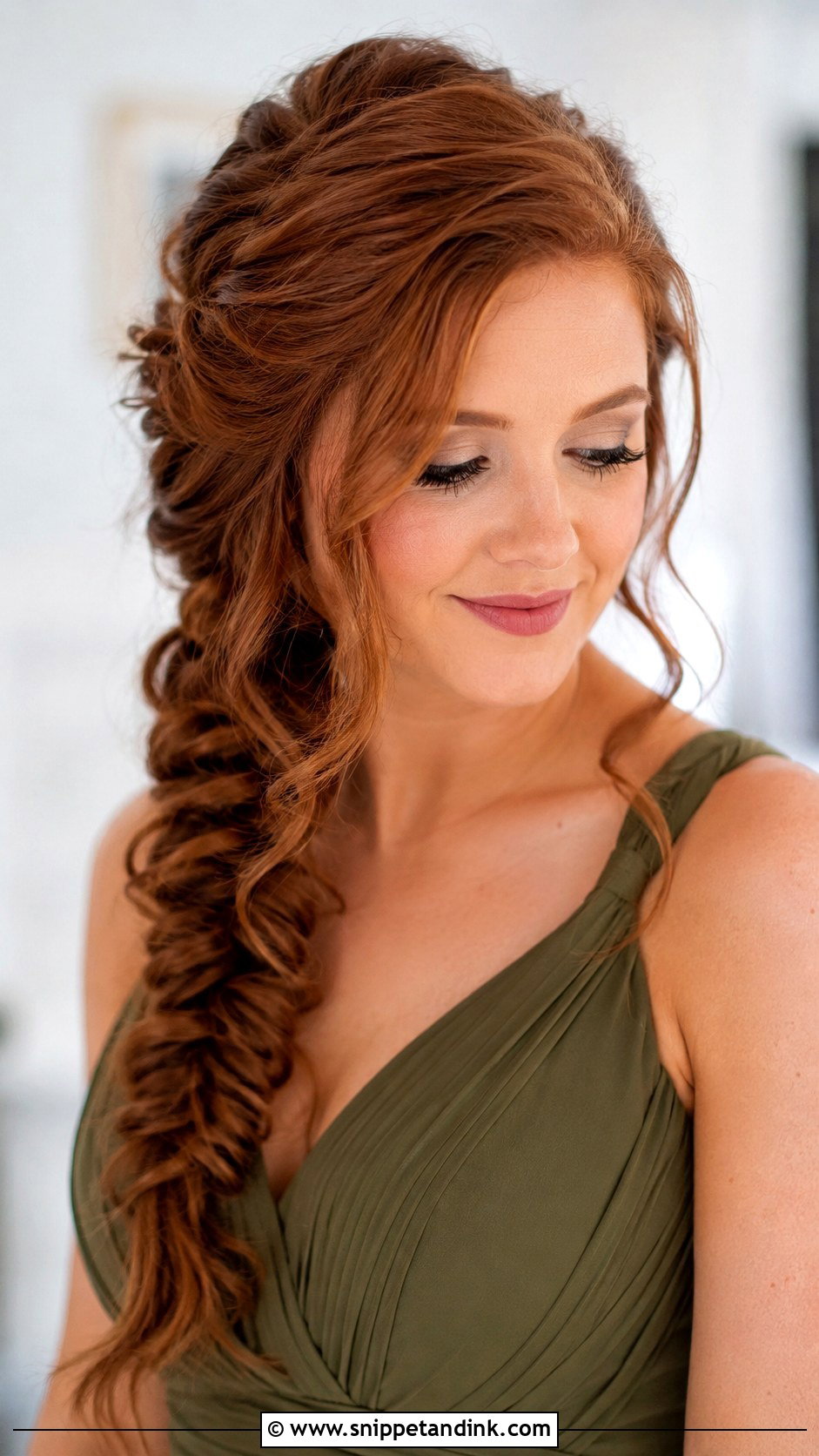 Bridesmaid Side Braid - Snippet and Ink - 20 Wedding Bridesmaid Hairdo Ideas