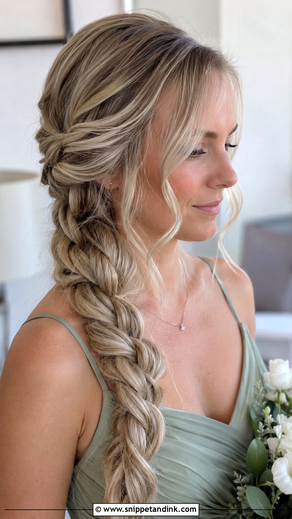 Bridesmaid Side Braid - Snippet and Ink - 25 Bridal Party Hair Ideas