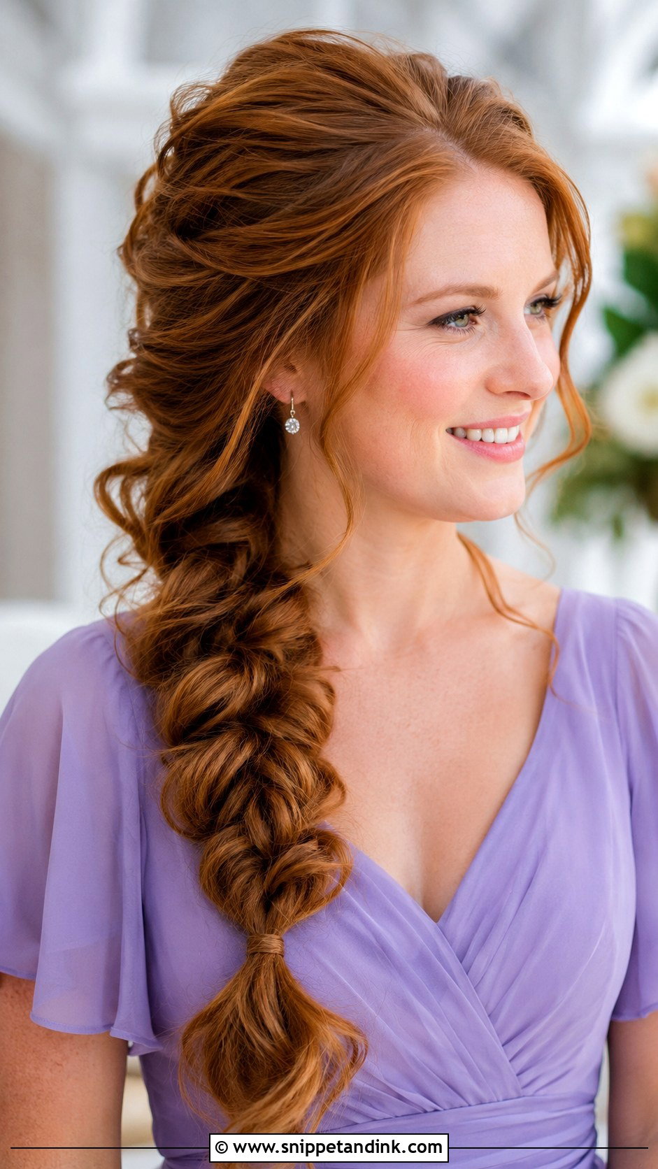 Bridesmaid Side Braid - Snippet and Ink - 25 Bridesmaid Hair Braid Ideas