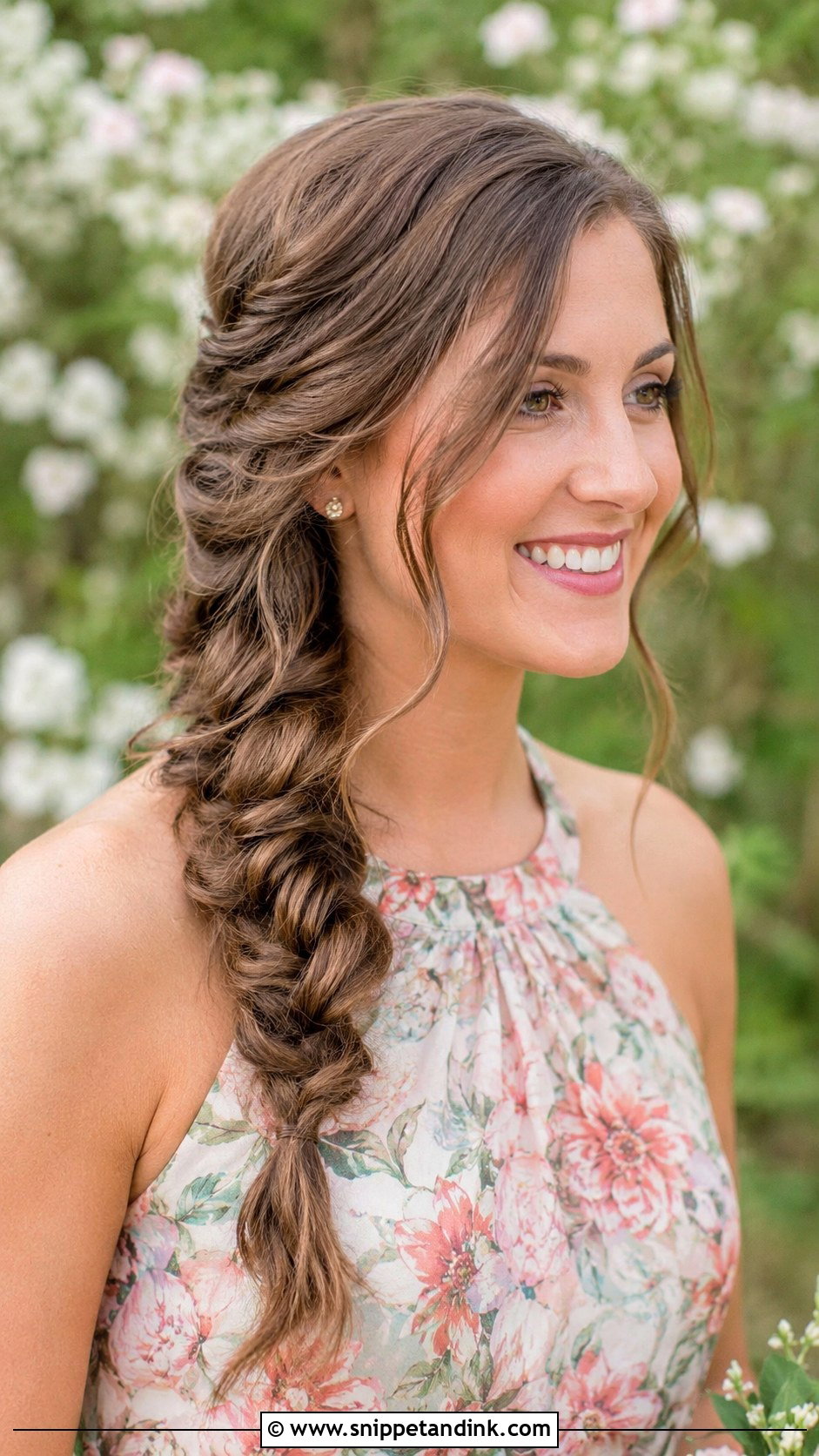 Bridesmaid Side Braid - Snippet and Ink - 25 Bridesmaid Look Ideas