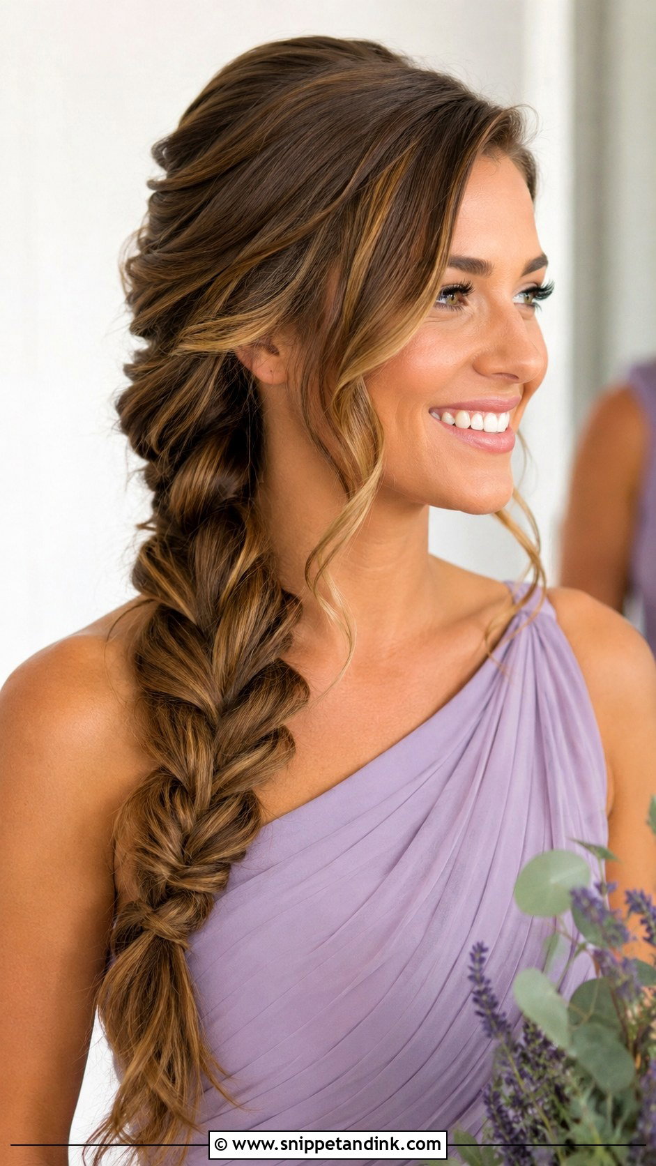 Bridesmaid Side Braid - Snippet and Ink - 25 Hair for Bridesmaids Ideas