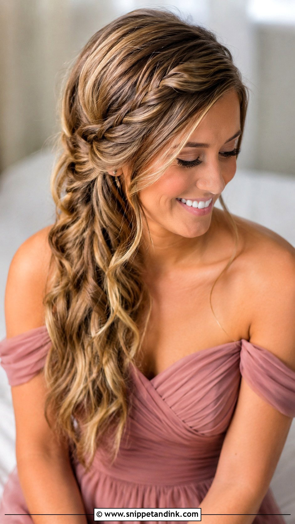 Bridesmaid Side Braid Hair Down - Snippet and Ink - 30 Bridesmaid Hairstyles Down