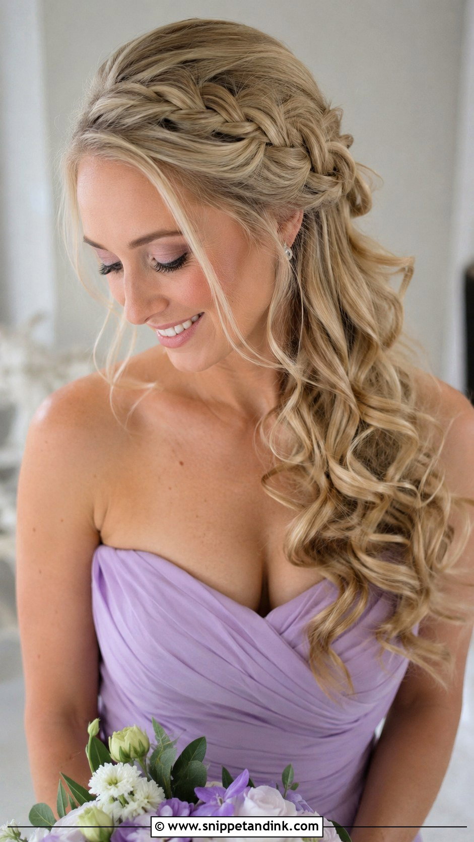 Bridesmaid Side Braid With Curls - Snippet and Ink - 20 Bridesmaid Side Hairstyles