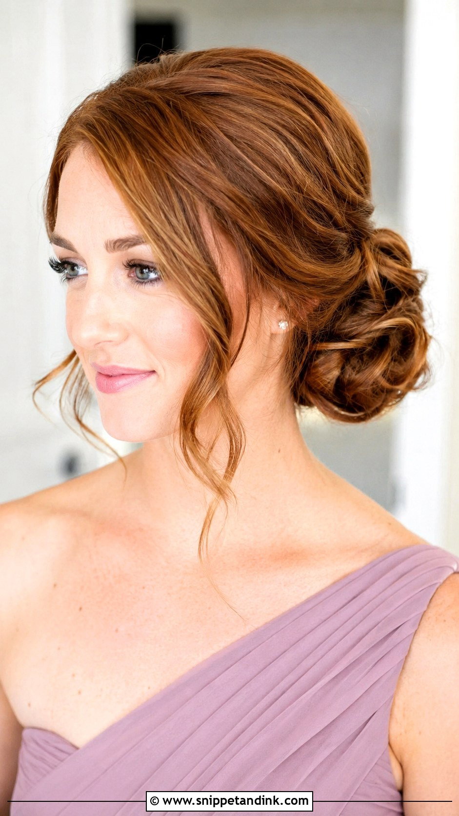 Bridesmaid Side Bun For Round Face - Snippet and Ink - 20 Bridesmaid Hair Round Face Ideas