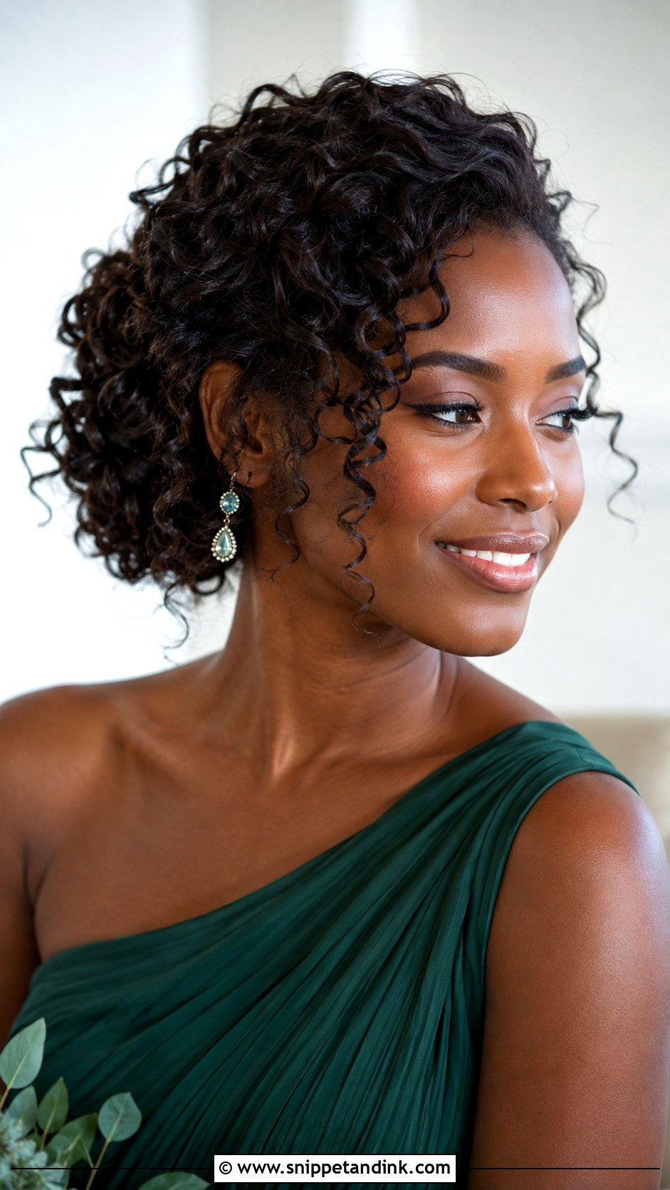 Bridesmaid Side Curly Updo - Snippet and Ink - 20 Bridesmaid Side Hairstyles
