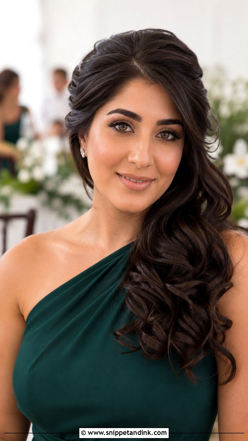 Bridesmaid Side Swept Curls For Round Face - Snippet and Ink - 20 Bridesmaid Hairstyles Round Face