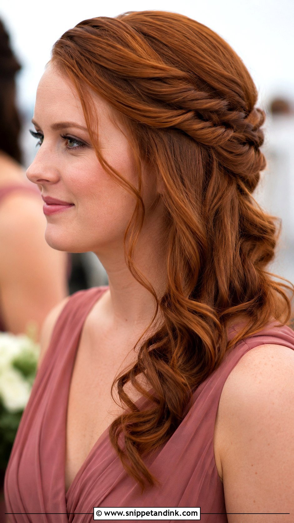 Bridesmaid Side Twist Hairstyle - Snippet and Ink - 20 Bridesmaid Side Hairstyles