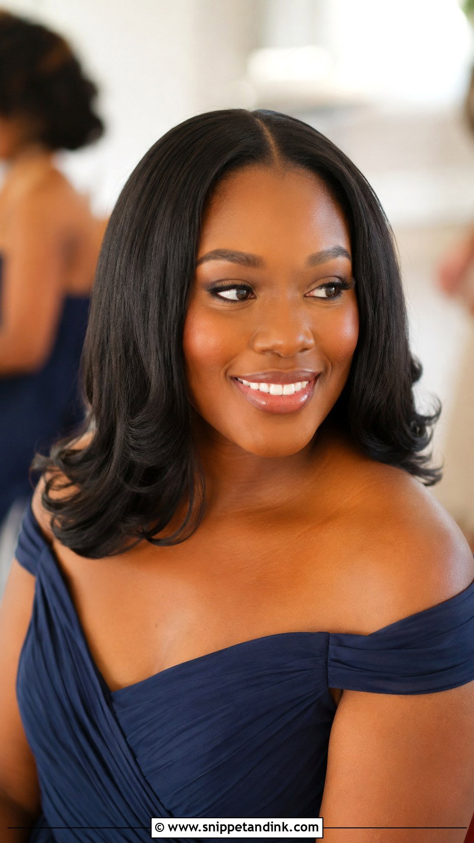 Bridesmaid Silk Press For Black Women - Snippet and Ink - 25 Bridesmaid Hair Black Women Ideas