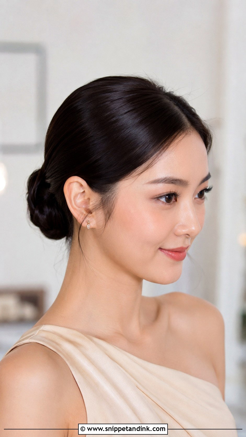 Bridesmaid Sleek Bun Updo - Snippet and Ink - 20 Bridesmaid Hairstyles Up