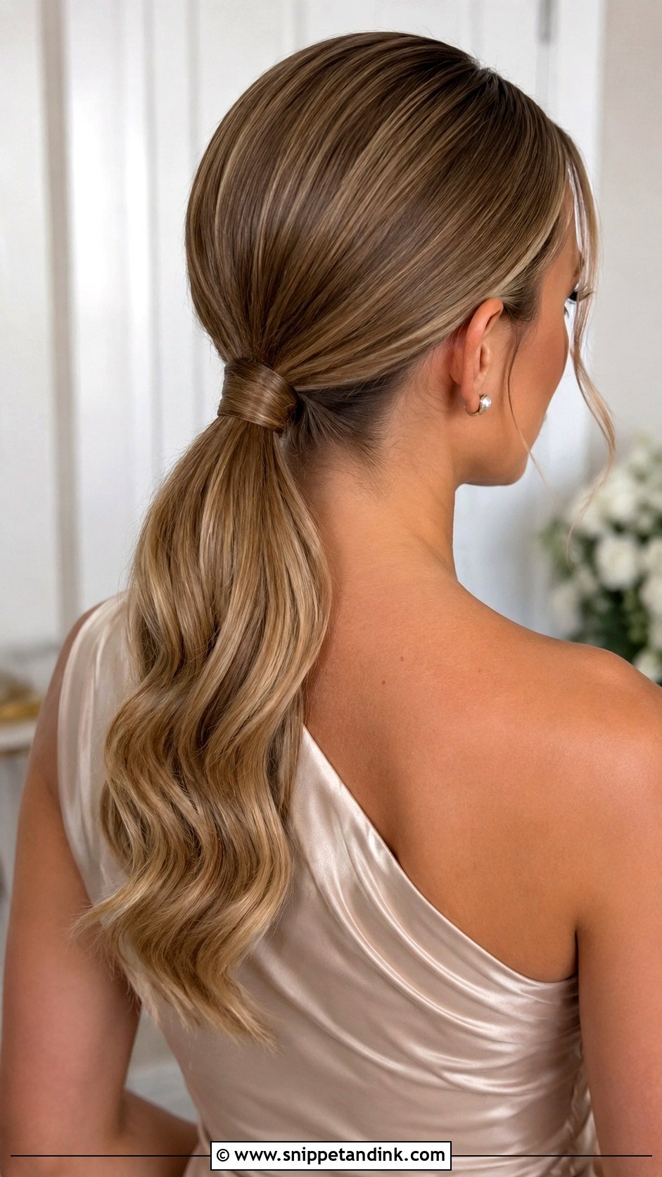 Bridesmaid Sleek Ponytail - Snippet and Ink - 20 Hairstyles for Wedding Bridesmaid