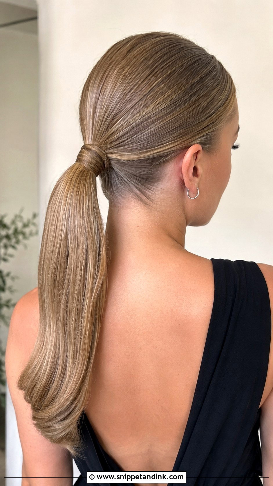 Bridesmaid Sleek Ponytail - Snippet and Ink - 25 Hair for Bridesmaids Ideas