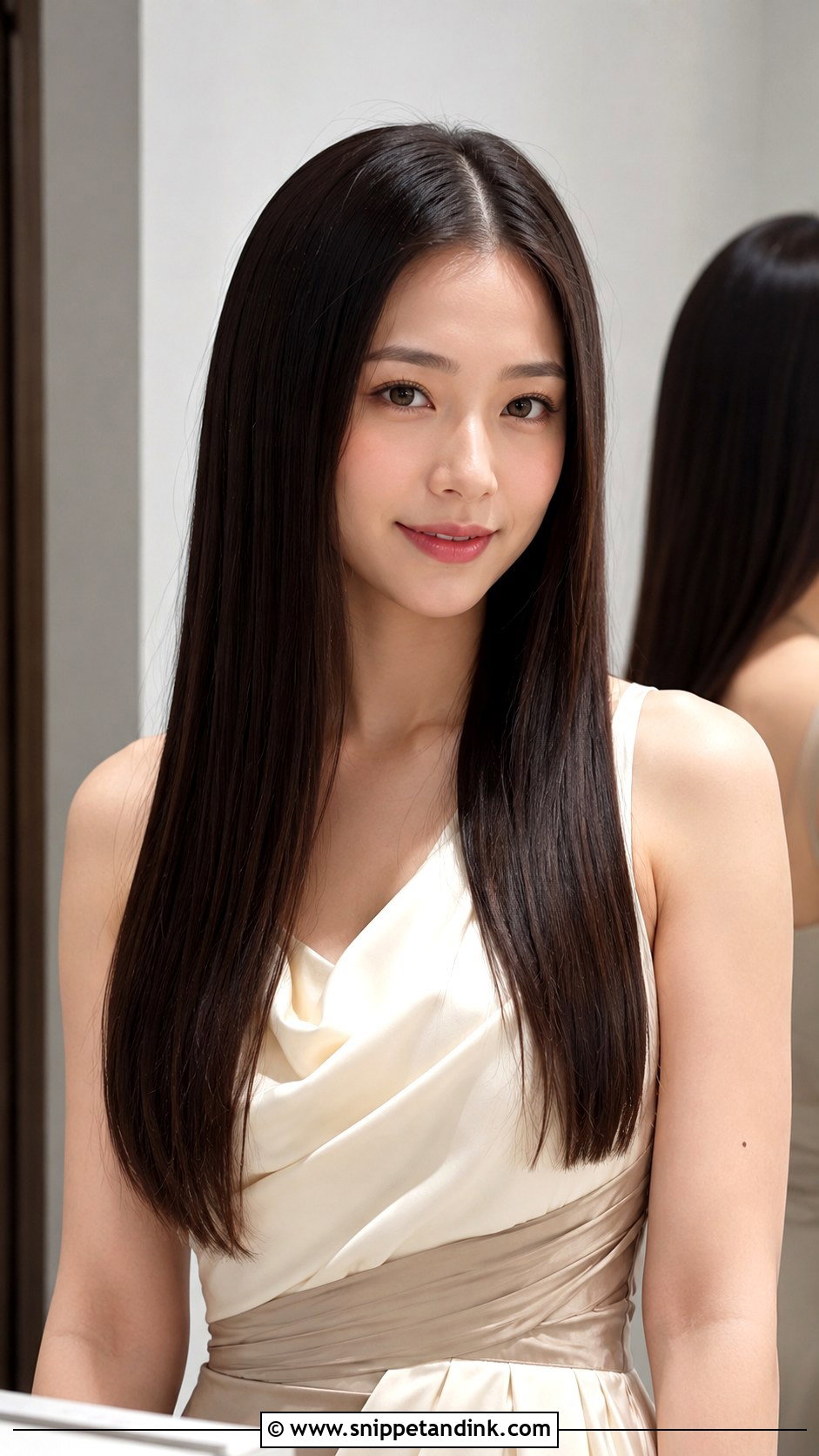 Bridesmaid Sleek Straight Hair Down - Snippet and Ink - 30 Bridesmaid Hairstyles Down