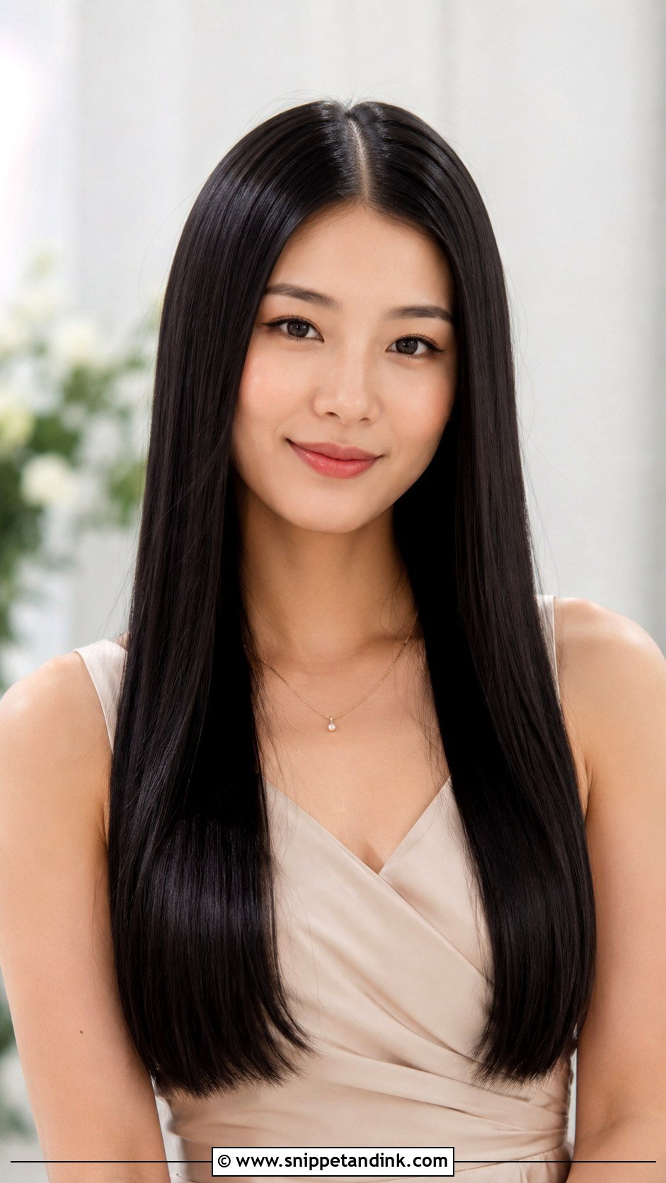 Bridesmaid Sleek Straight Hair For Long Hair - Snippet and Ink - 20 Bridesmaids Hairstyles for Long Hair