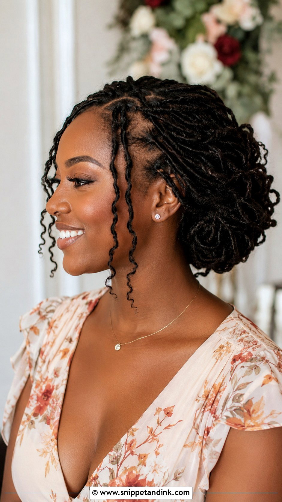 Bridesmaid Soft Locs Updo - Snippet and Ink - 25 Bridesmaid Hairstyles Black Women