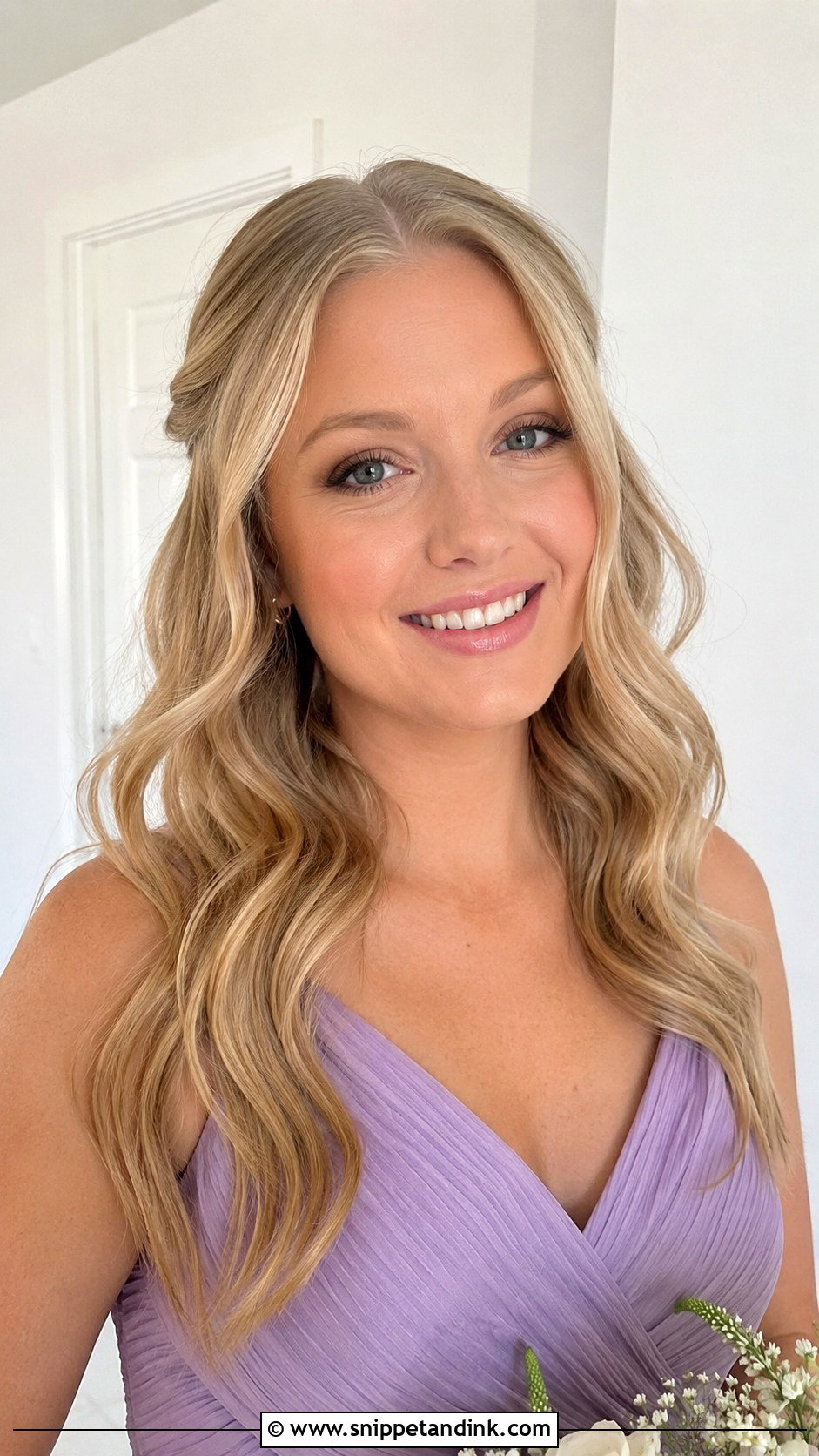Bridesmaid Soft Waves With Clip In Extensions - Snippet and Ink - 20 Bridesmaid Hairstyles with Extensions