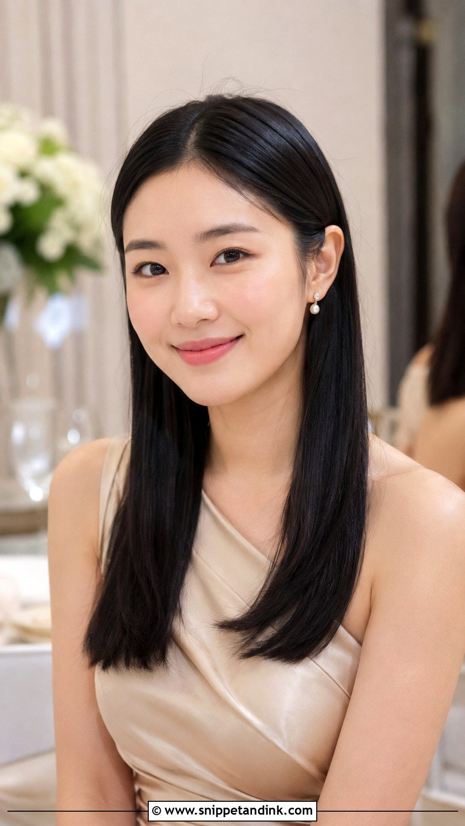 Bridesmaid Straight Hair - Snippet and Ink - 25 Bridal Party Hair Ideas