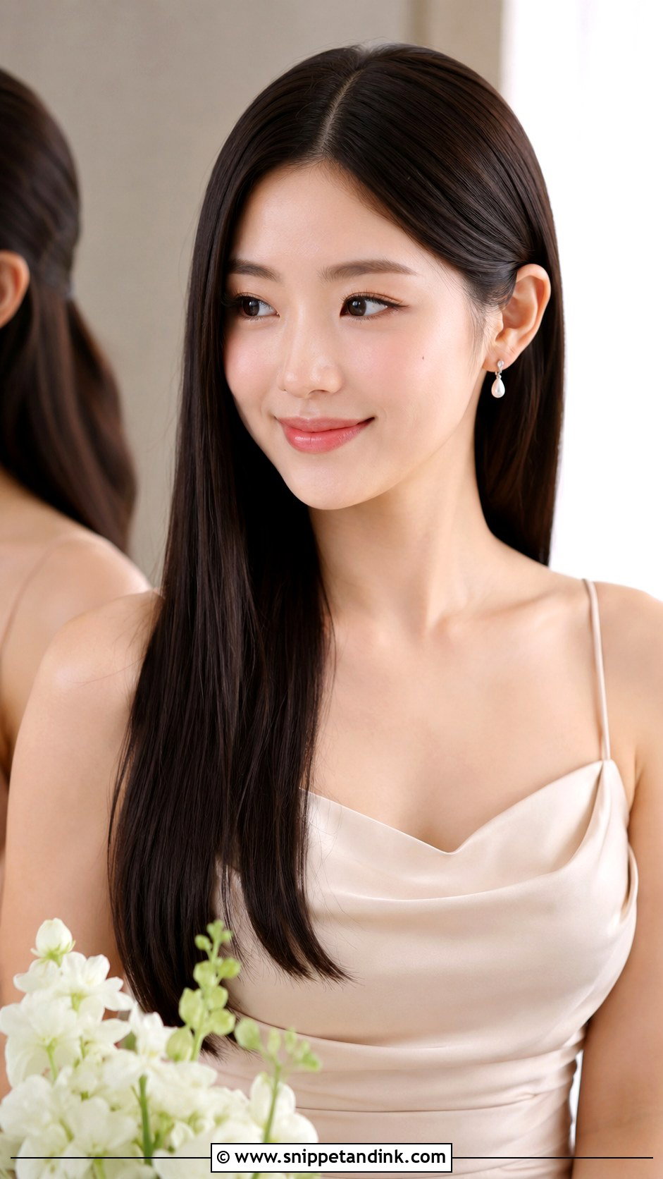 Bridesmaid Straight Hair - Snippet and Ink - 20 Hairstyles for Wedding Bridesmaid