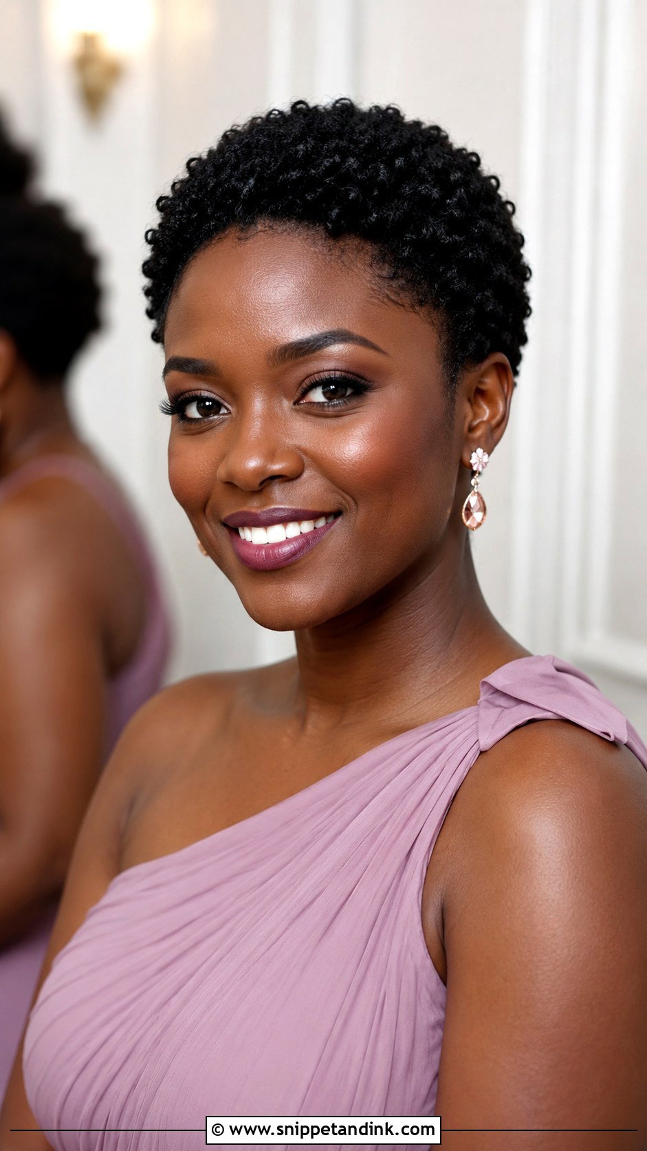 Bridesmaid TWA For Black Women - Snippet and Ink - 25 Bridesmaid Hair Black Women Ideas