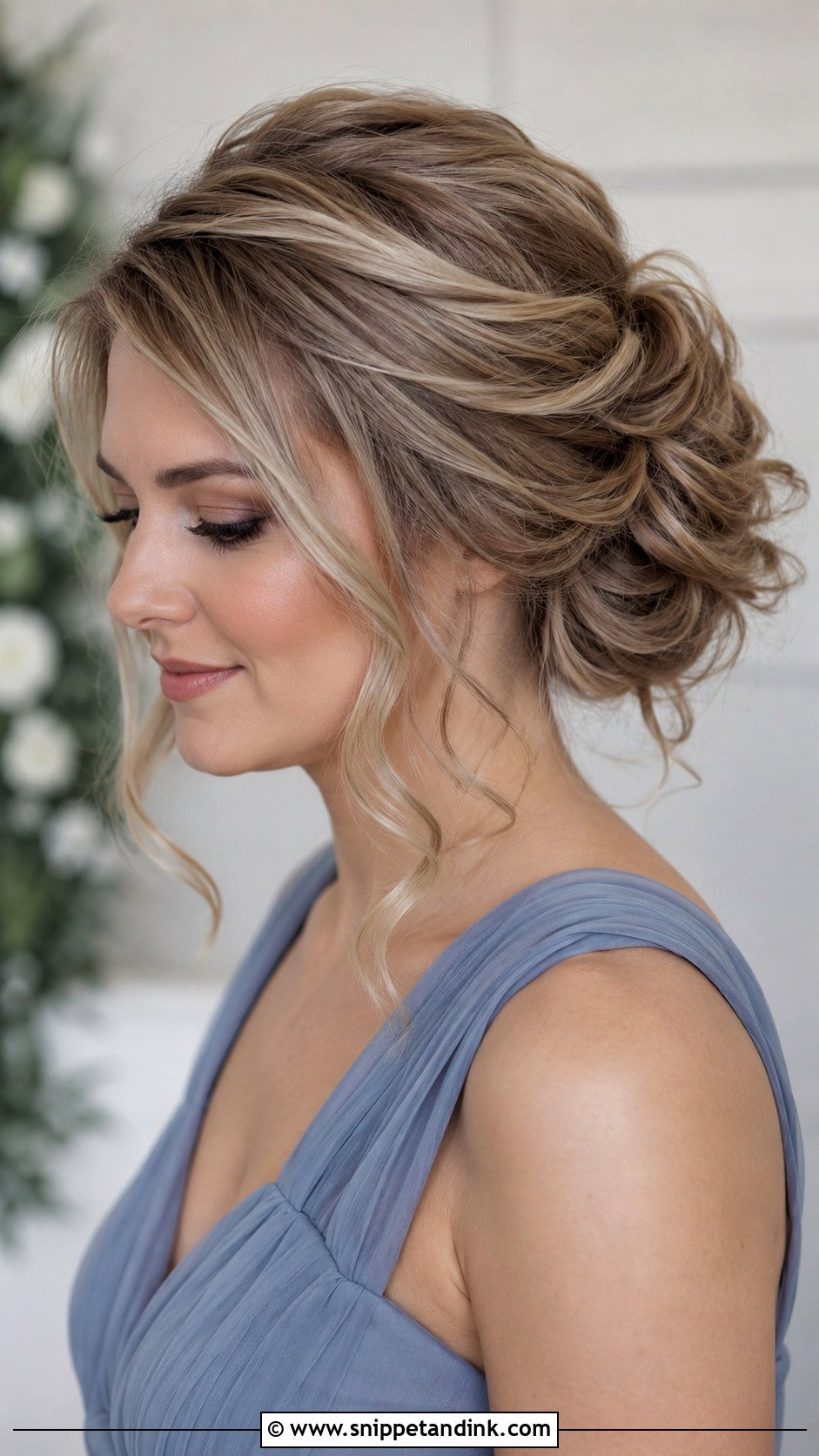 Bridesmaid Textured Bun - Snippet and Ink - 30 Bridesmaid Hair Inspo Ideas