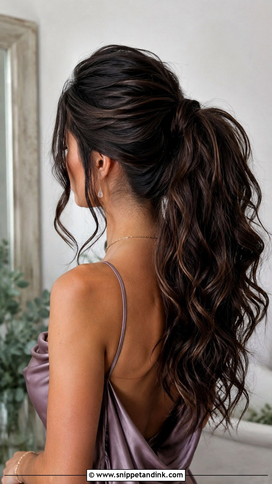 Bridesmaid Textured Ponytail - Snippet and Ink - 25 Bridesmaid Look Ideas