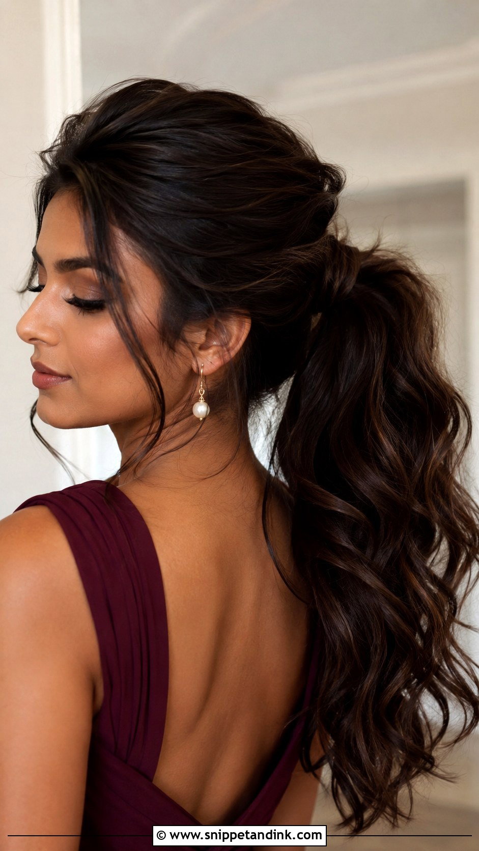 Bridesmaid Textured Ponytail - Snippet and Ink - 20 Wedding Bridesmaid Hairdo Ideas