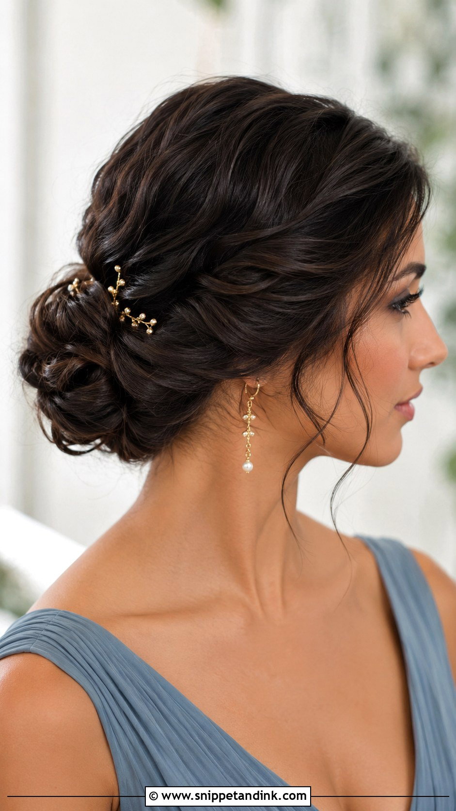 Bridesmaid Twisted Bun - Snippet and Ink - 25 Bridesmaid Hair Up Ideas