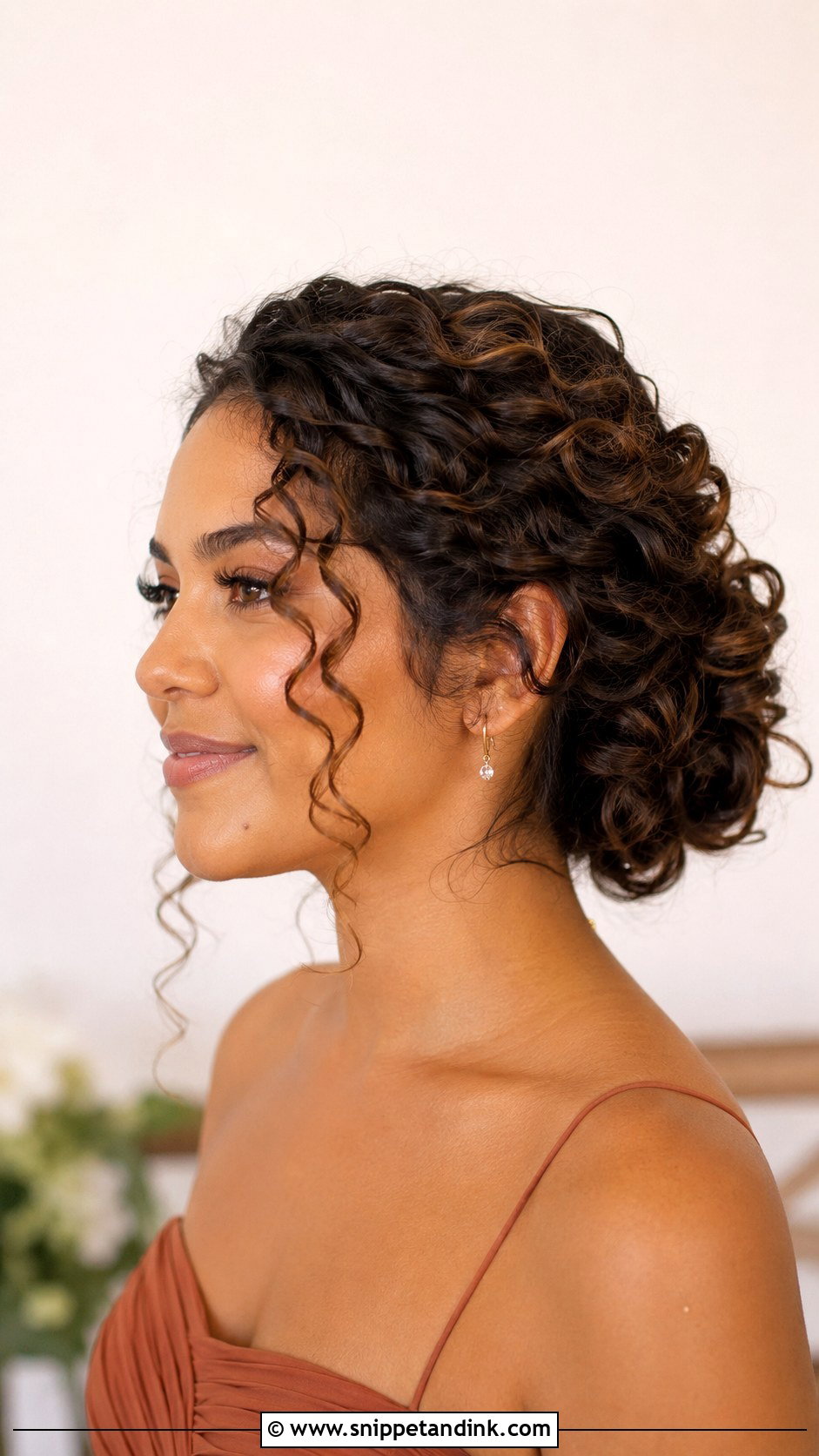 Bridesmaid Updo For Curly Hair - Snippet and Ink - 35 Bridesmaid Hair Updo Ideas