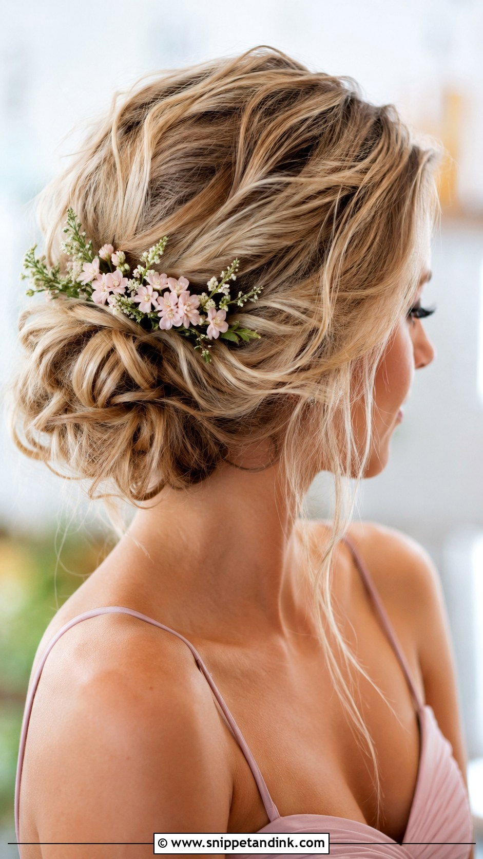 Bridesmaid Updo With Flowers - Snippet and Ink - 25 Bridesmaid Updos