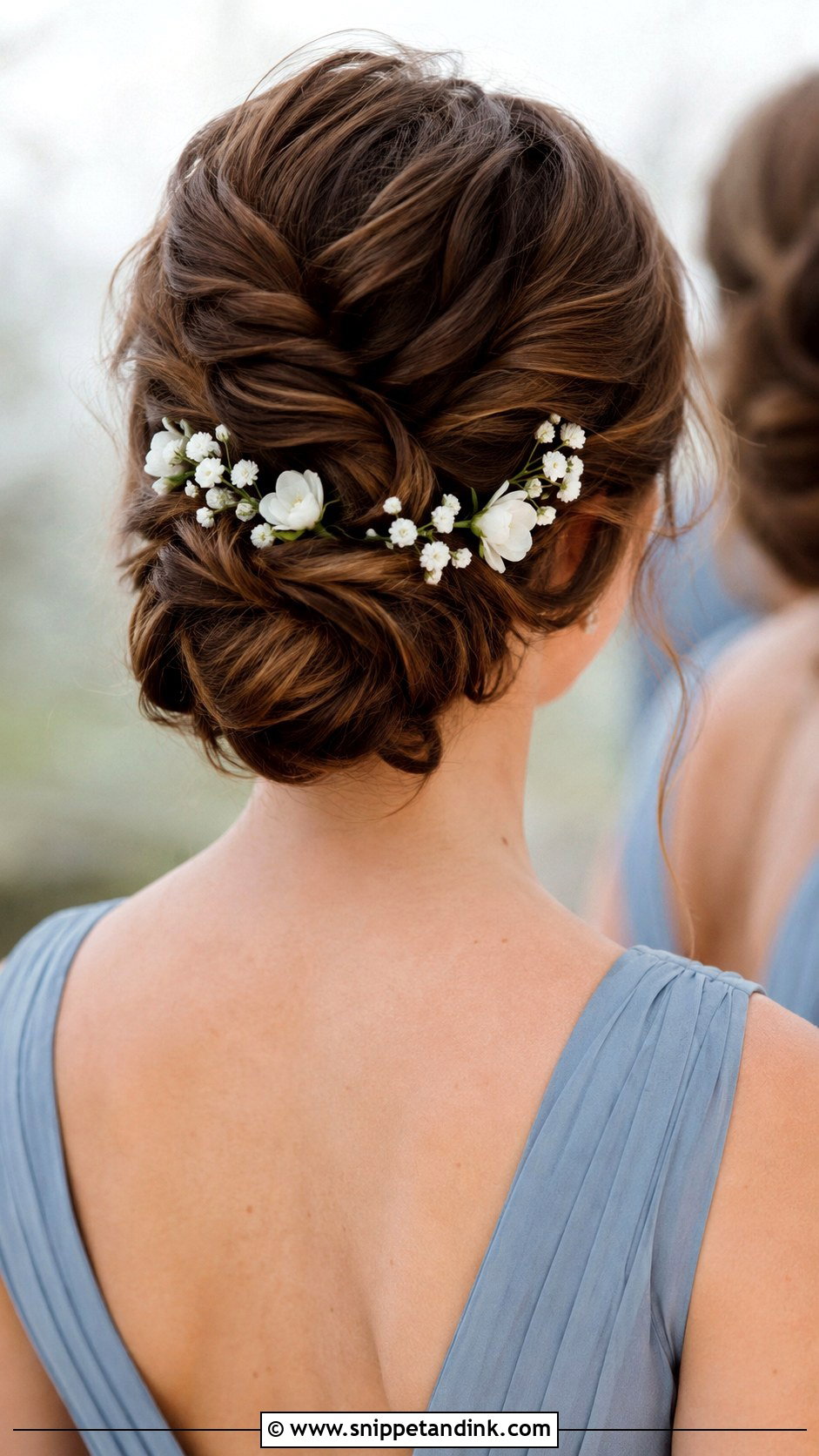 Bridesmaid Updo With Flowers - Snippet and Ink - 20 Bridesmaid Hairstyles with Flowers