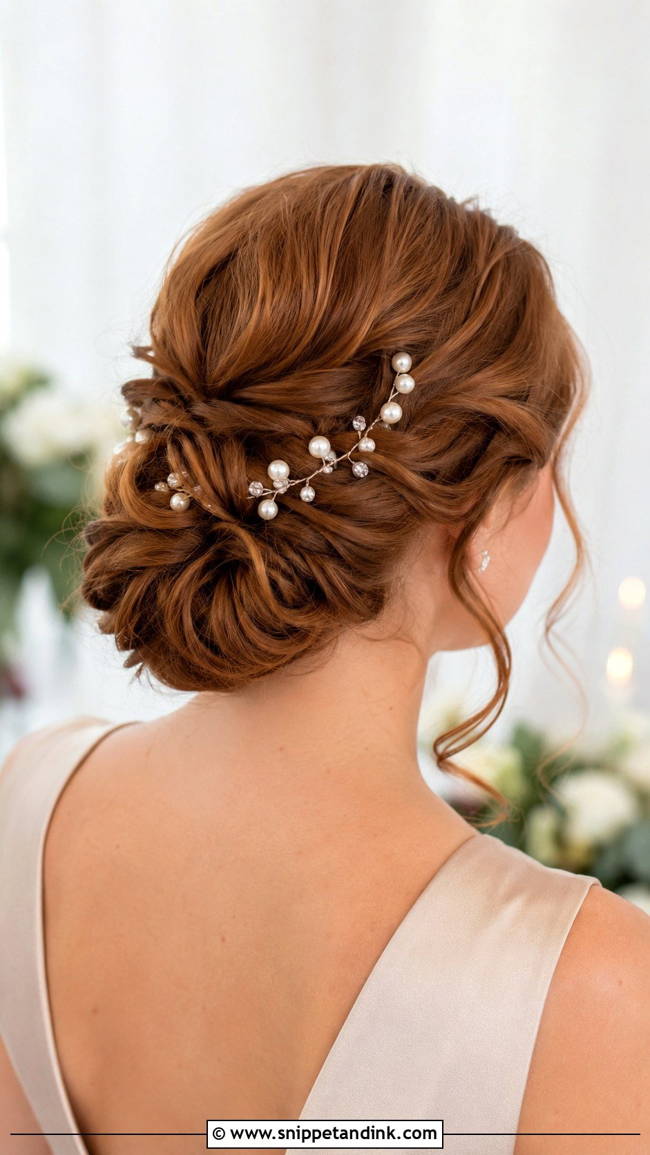 Bridesmaid Updo With Pearl Pins - Snippet and Ink - 25 Bridesmaid Hairstyles Medium Length Updo