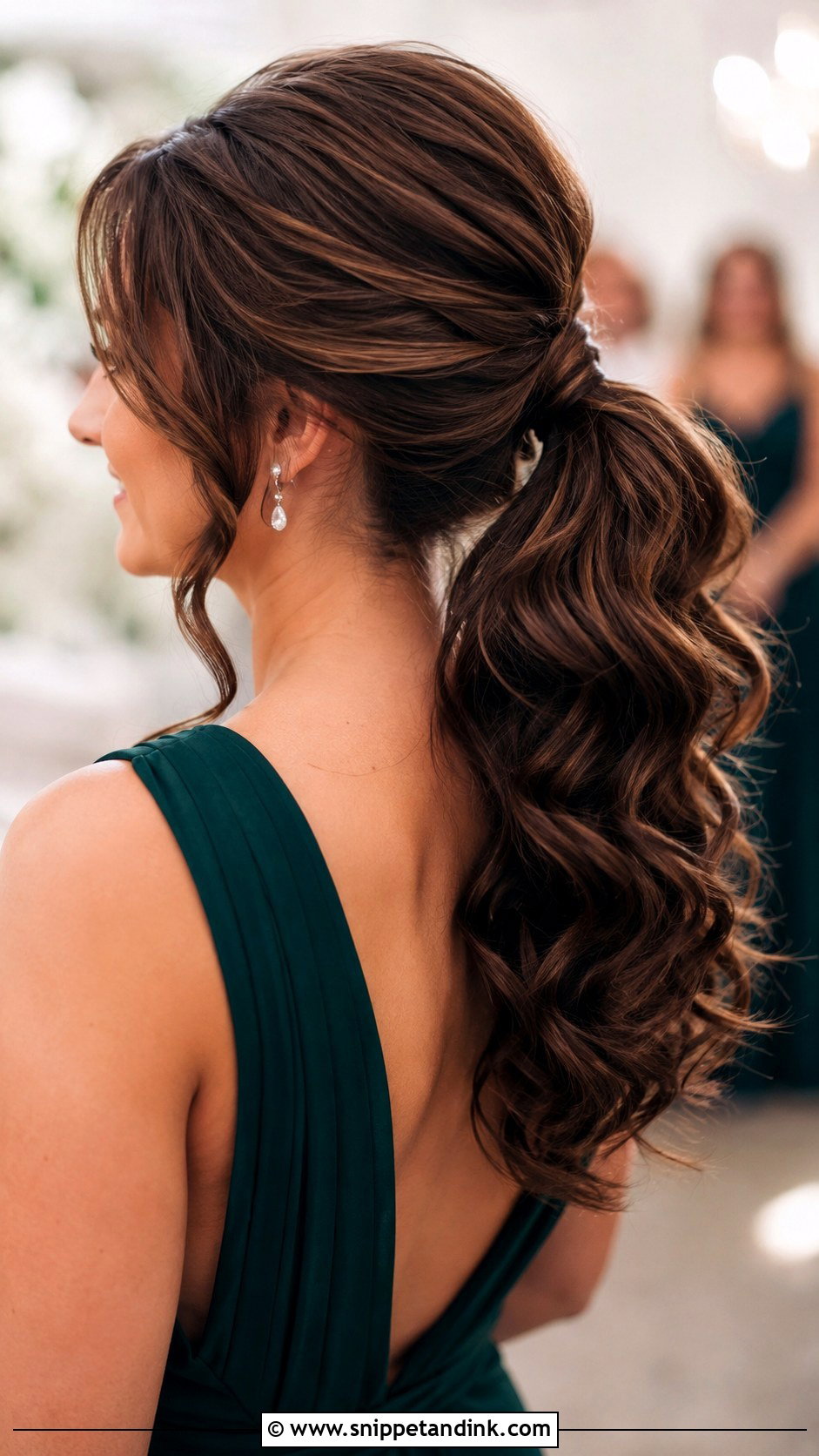 Bridesmaid Voluminous Ponytail Long Hair - Snippet and Ink - 25 Brides Maids Hairstyle Long Hair Ideas