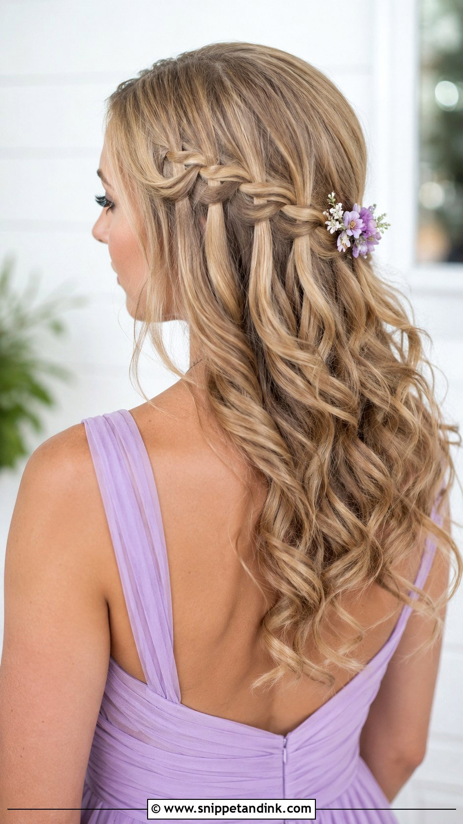 Bridesmaid Waterfall Braid Hairstyle - Snippet and Ink - 20 Braidsmaid Hairstyles