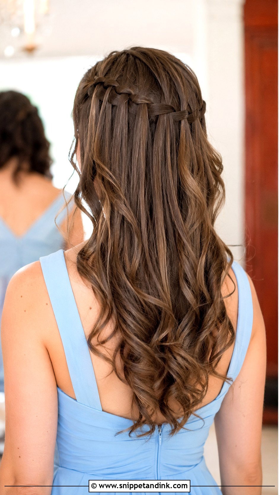 Bridesmaid Waterfall Braid With Extensions - Snippet and Ink - 20 Bridesmaid Hairstyles with Extensions