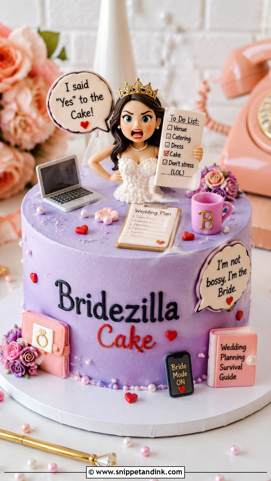 Bridezilla Cake - Snippet and Ink - 20 Funny Bachelorette Cake Ideas for Wedding