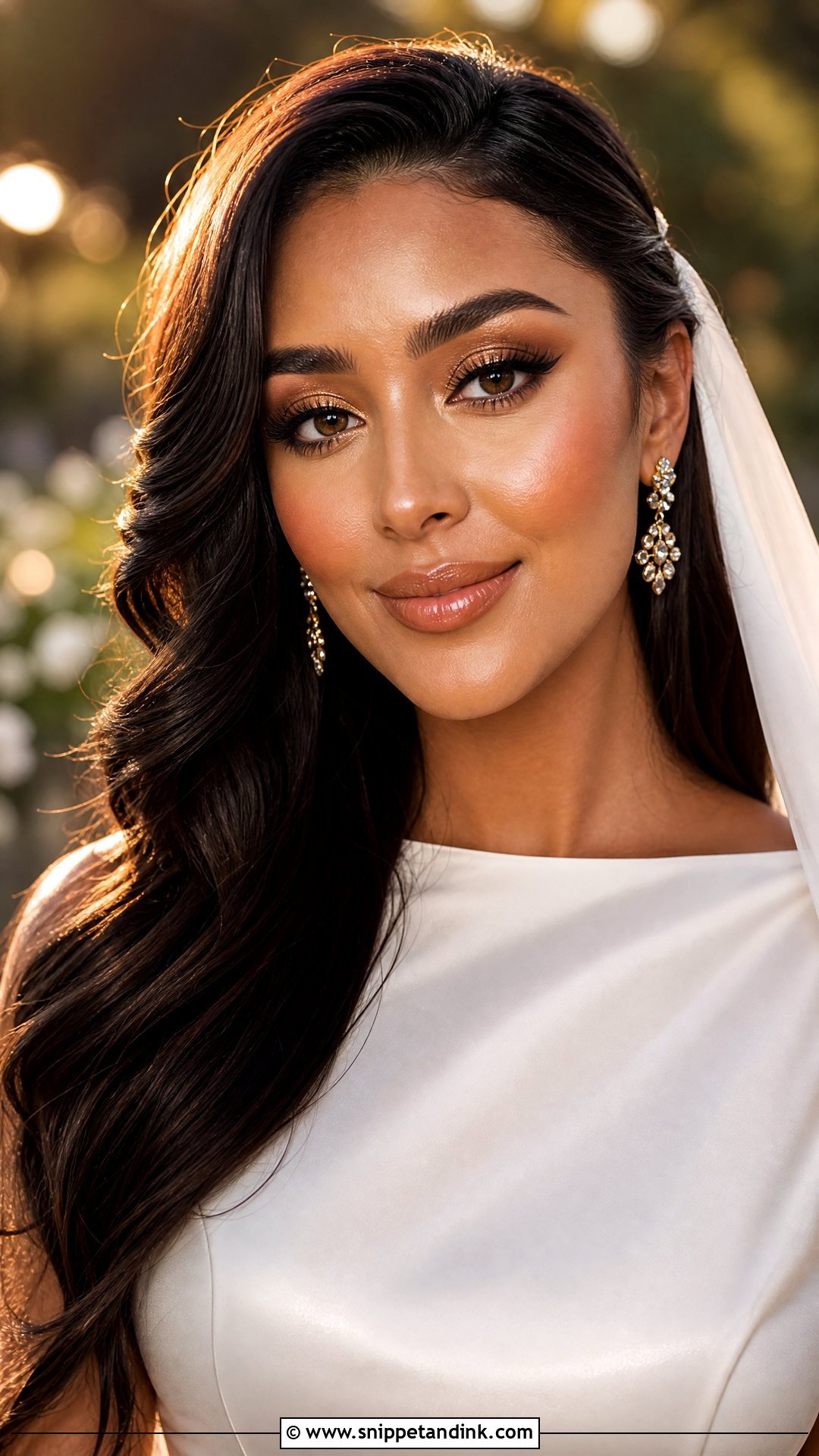 Bright Bridal Makeup With Glowy Bronze Skin - Snippet and Ink - 20 Bright Bridal Makeup Ideas