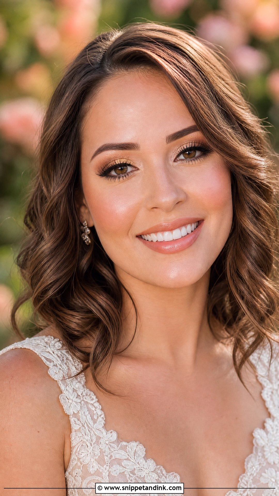Bright Bridal Makeup With Peach Glow - Snippet and Ink - 20 Bright Bridal Makeup Ideas