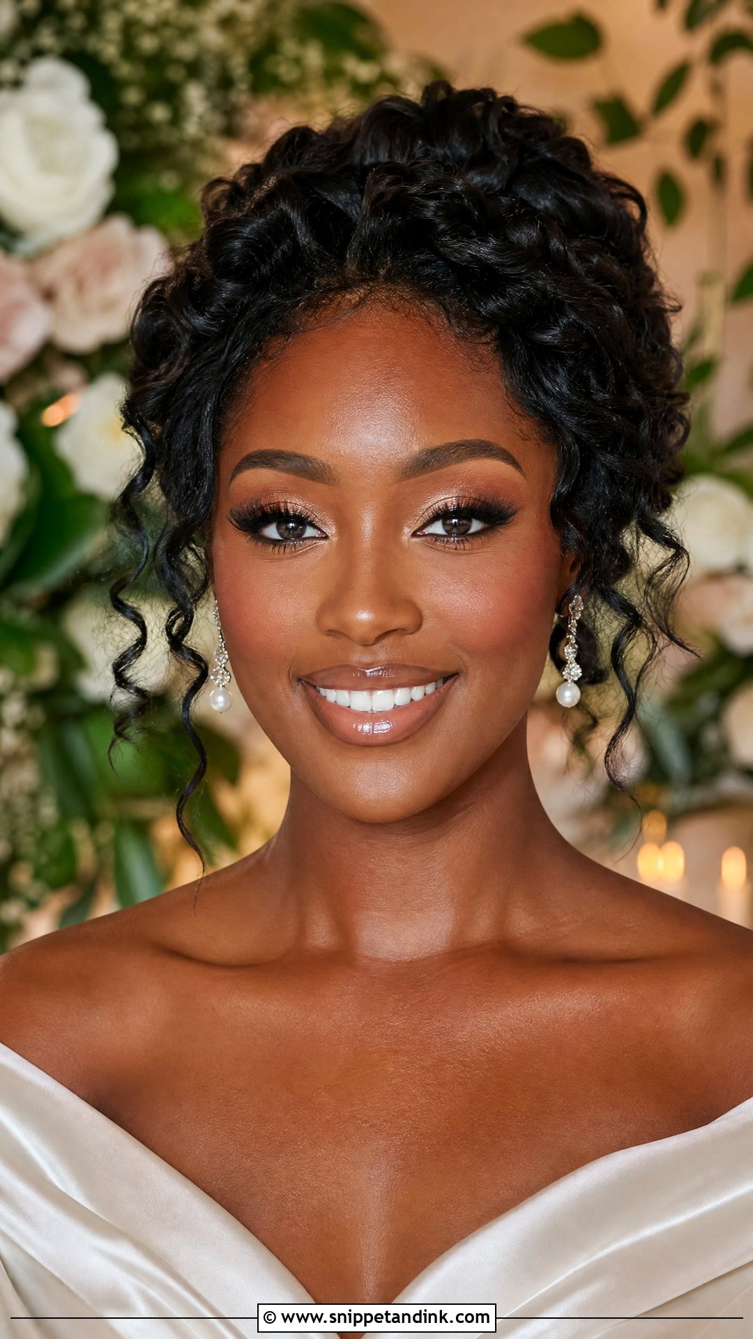 Bright Wedding Makeup With Glossy Nude Lip - Snippet and Ink - 20 Bright Wedding Makeup Ideas