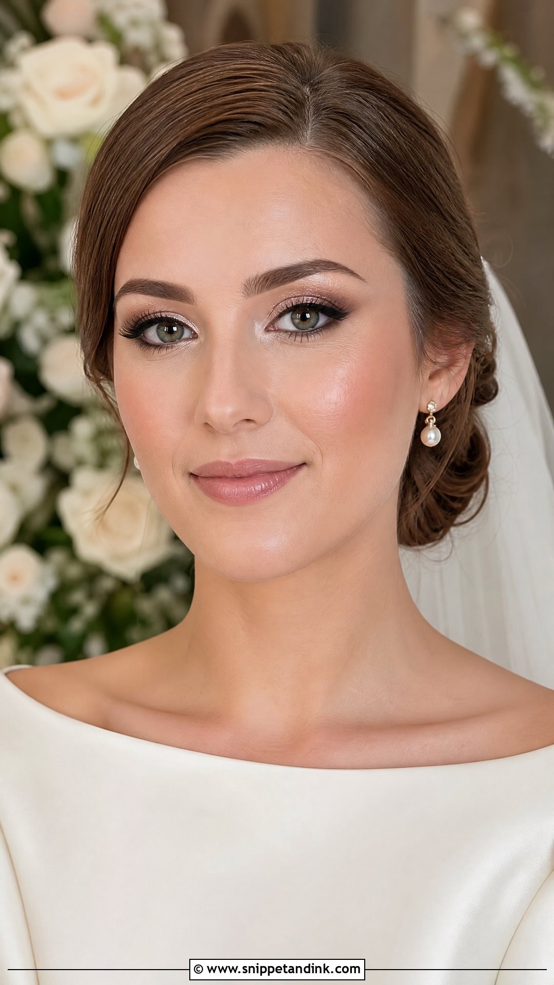 Bright Wedding Makeup With Pearl Highlight - Snippet and Ink - 20 Bright Wedding Makeup Ideas