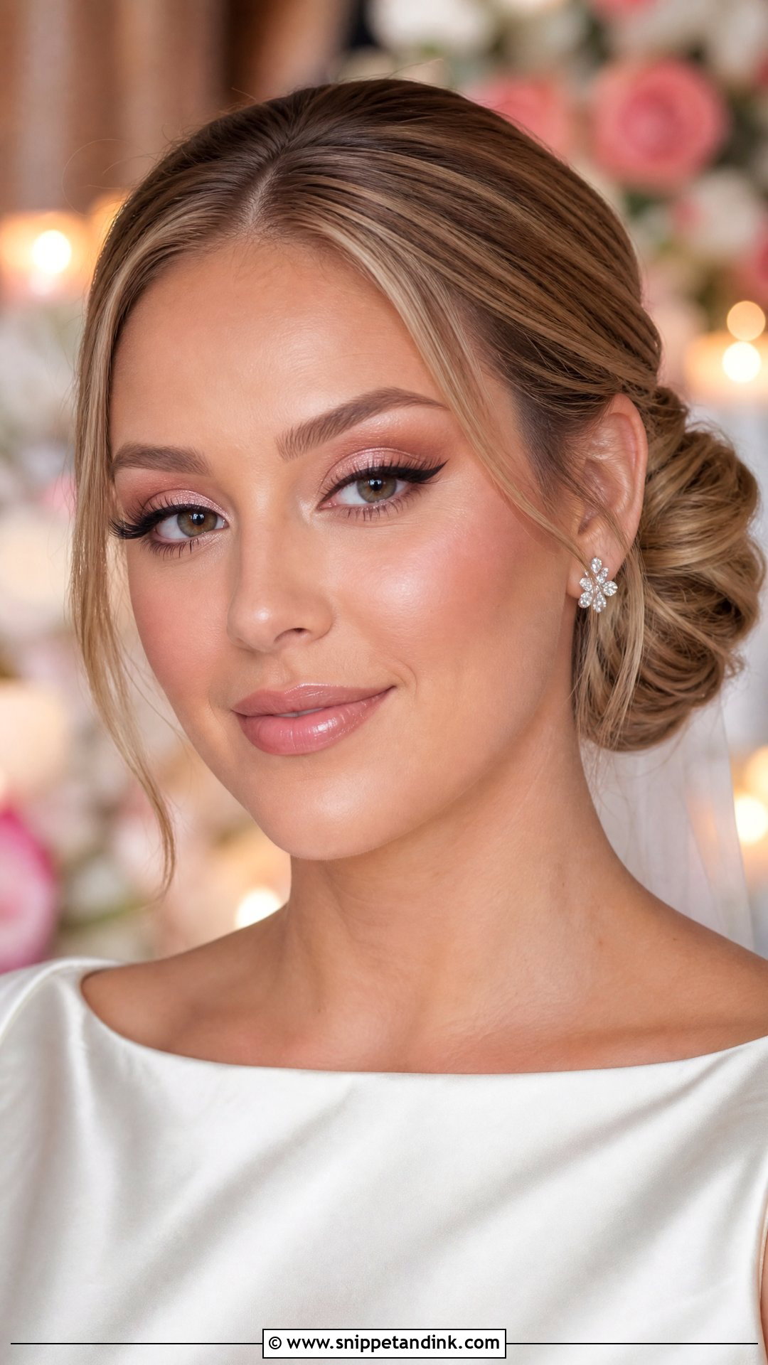 Bright Wedding Makeup With Rose Gold Eyes - Snippet and Ink - 20 Bright Wedding Makeup Ideas