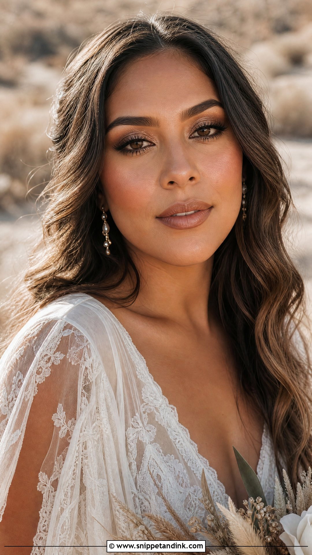 Bronze Boho Wedding Makeup - Snippet and Ink - 20 Boho Wedding Makeup Ideas