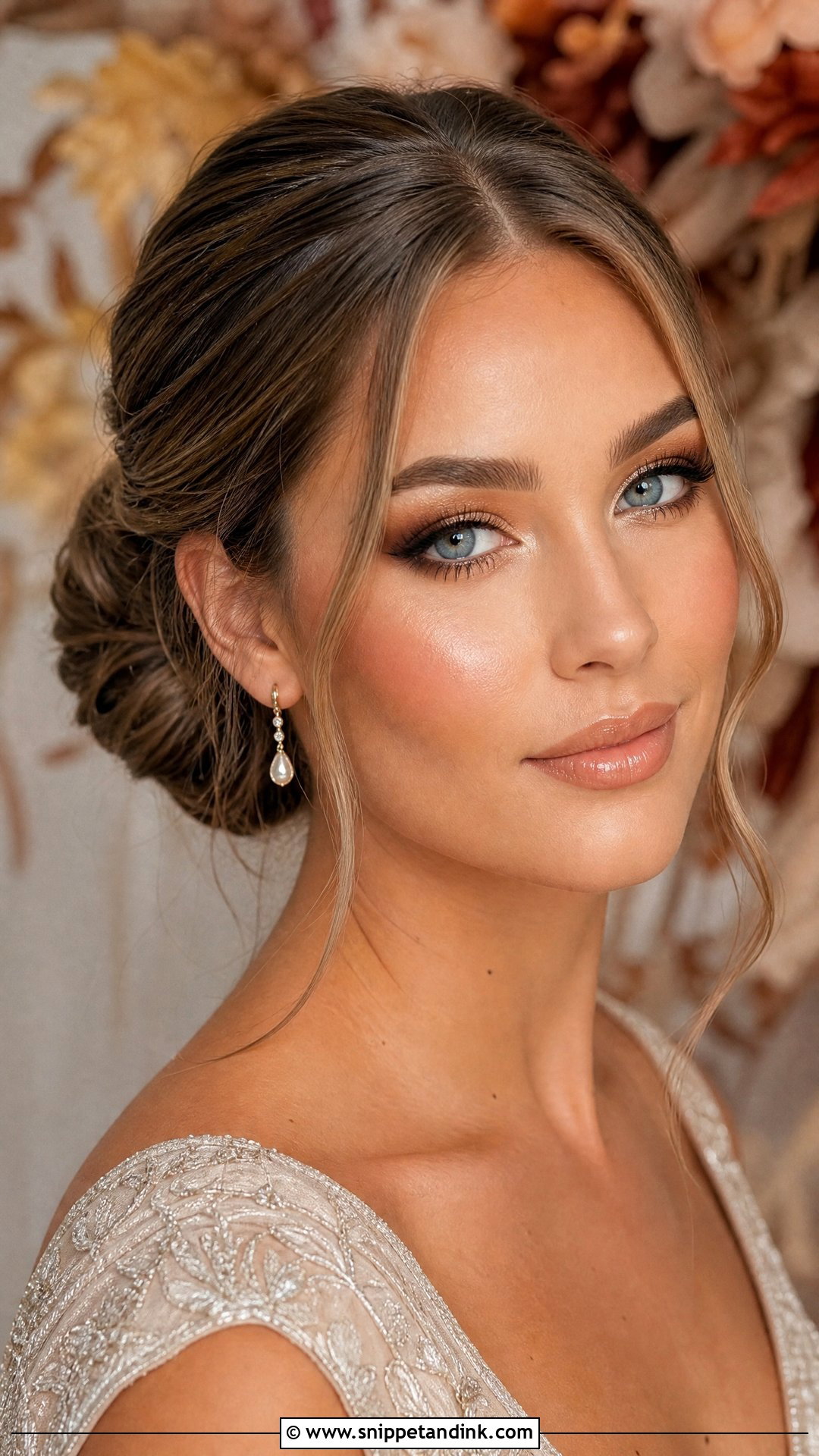Bronze Bridal Makeup For Blue Eyes - Snippet and Ink - 20 Fall Wedding Makeup for Bride Blue Eyes