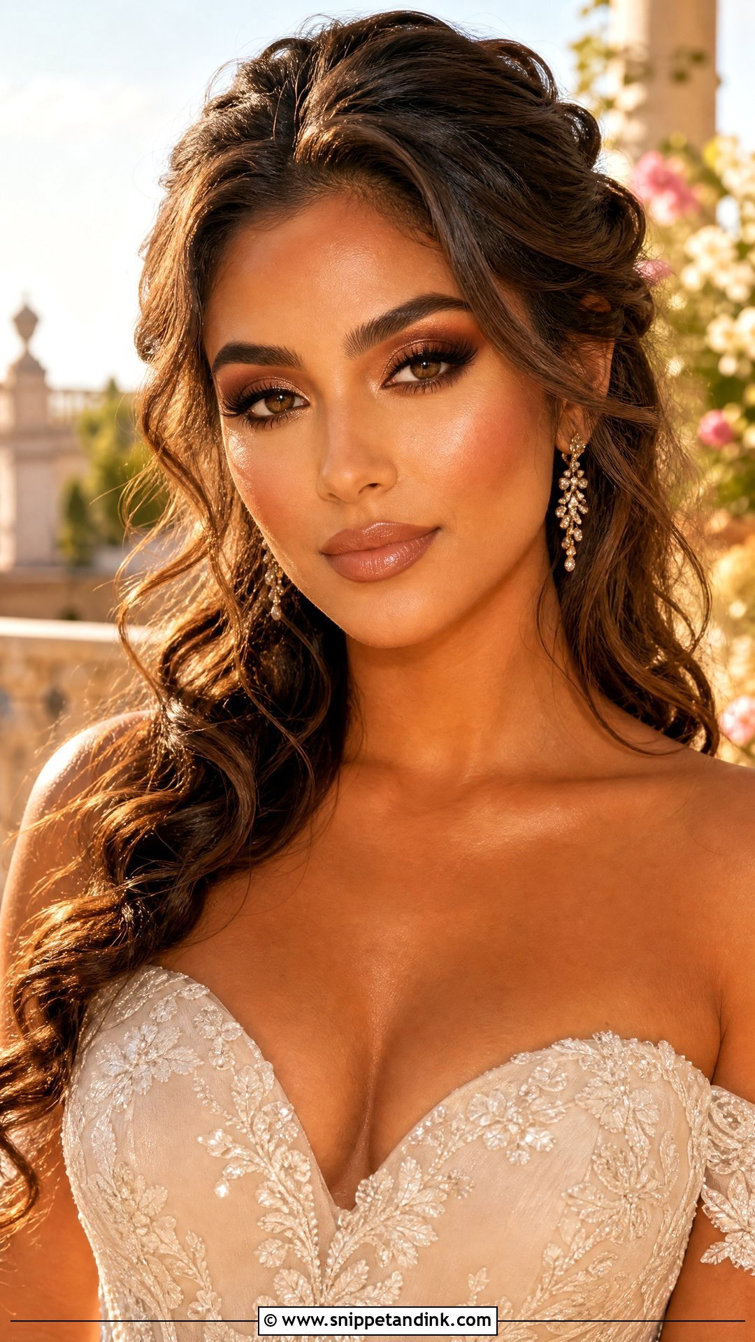 Bronze Bridal Makeup For Brown Eyes - Snippet and Ink - 25 Glowy Bridal Makeup for Brown Eyes