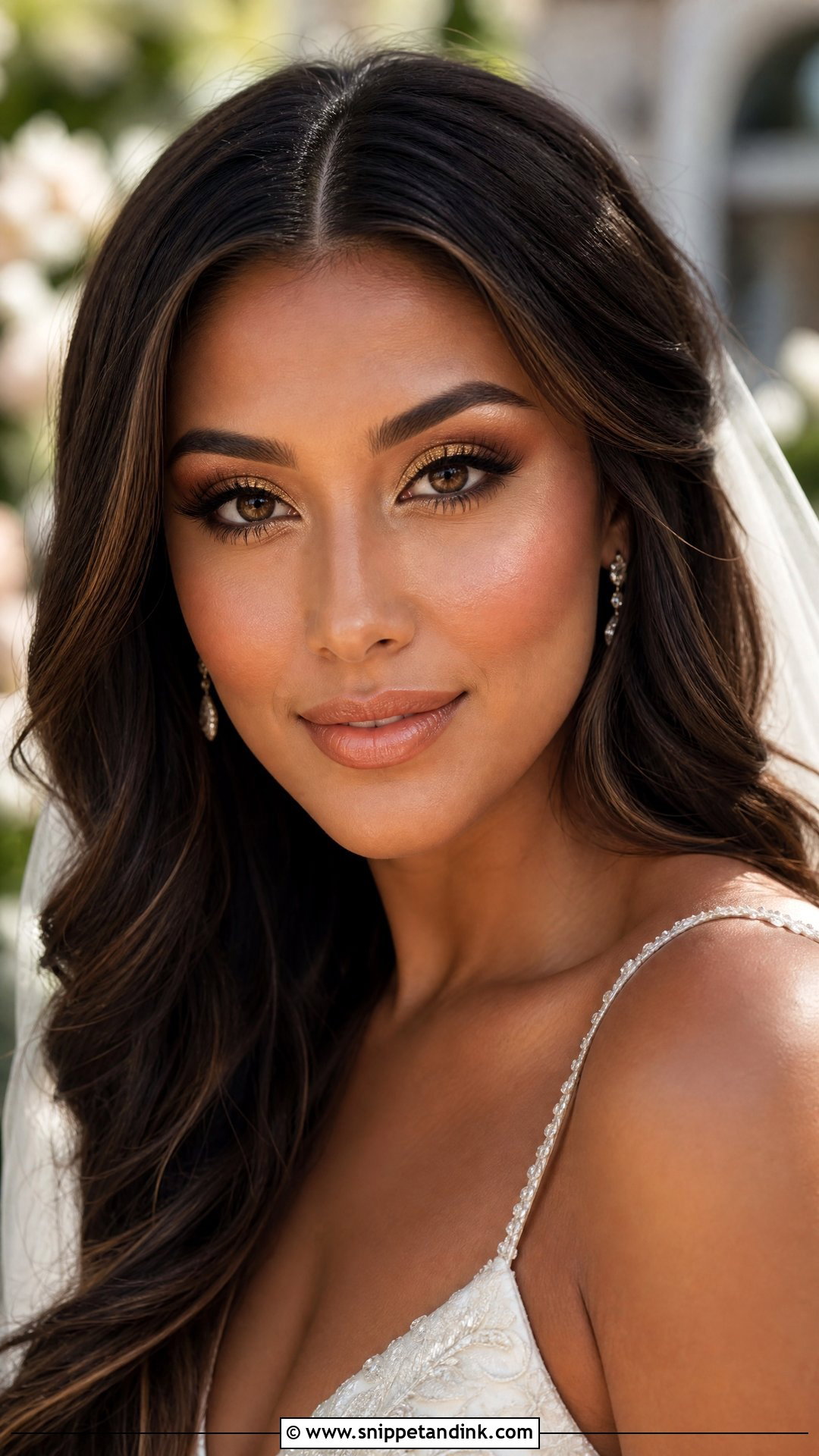 Bronze Bridal Makeup For Brown Eyes - Snippet and Ink - 20 Brown Eye Bridal Makeup Ideas