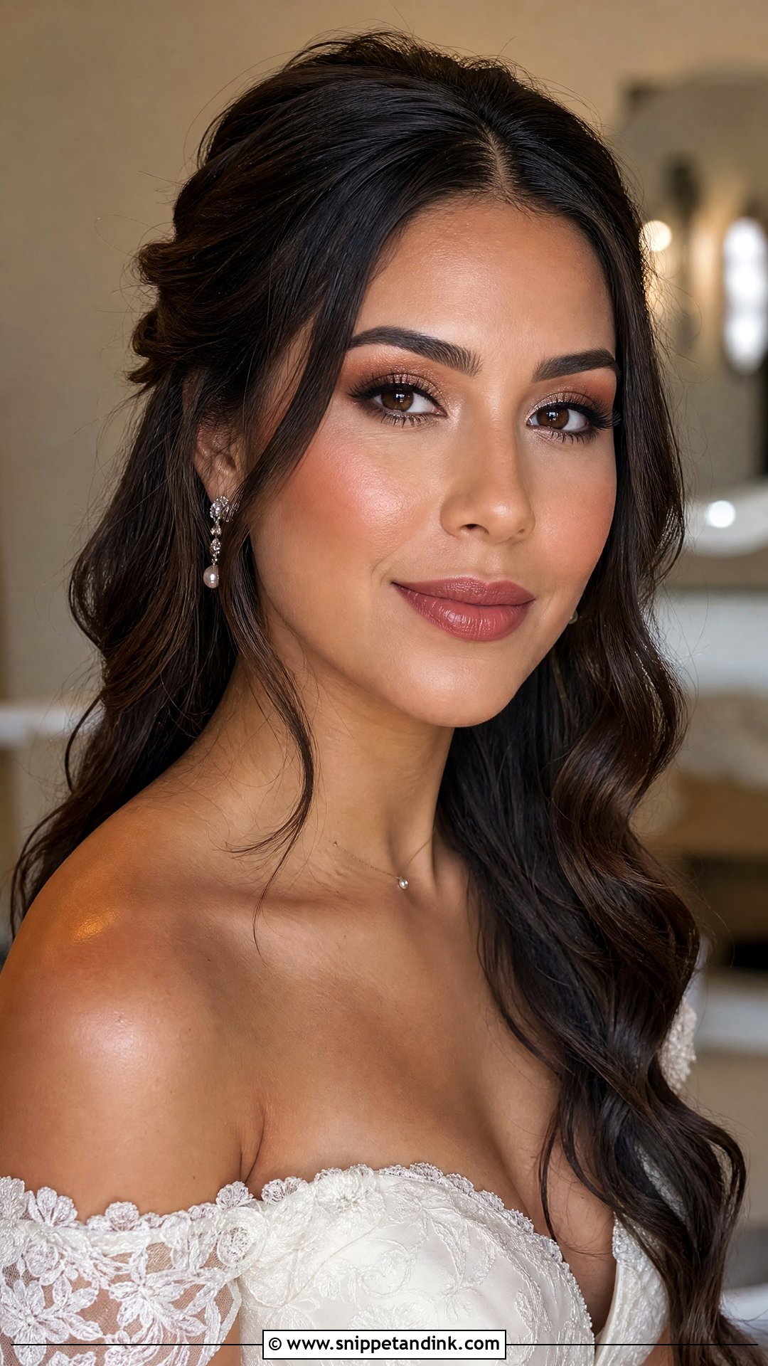 Bronze Bridal Makeup For Dusky Skin - Snippet and Ink - 20 Dusky Skin Bridal Makeup Ideas