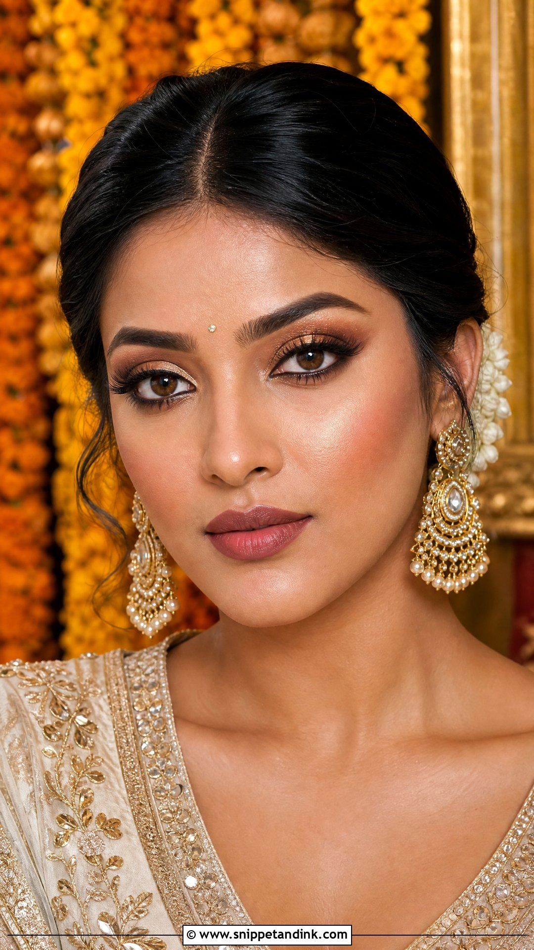 Bronze Bridal Makeup For Indian Wedding - Snippet and Ink - 25 Bronze Bridal Makeup Ideas