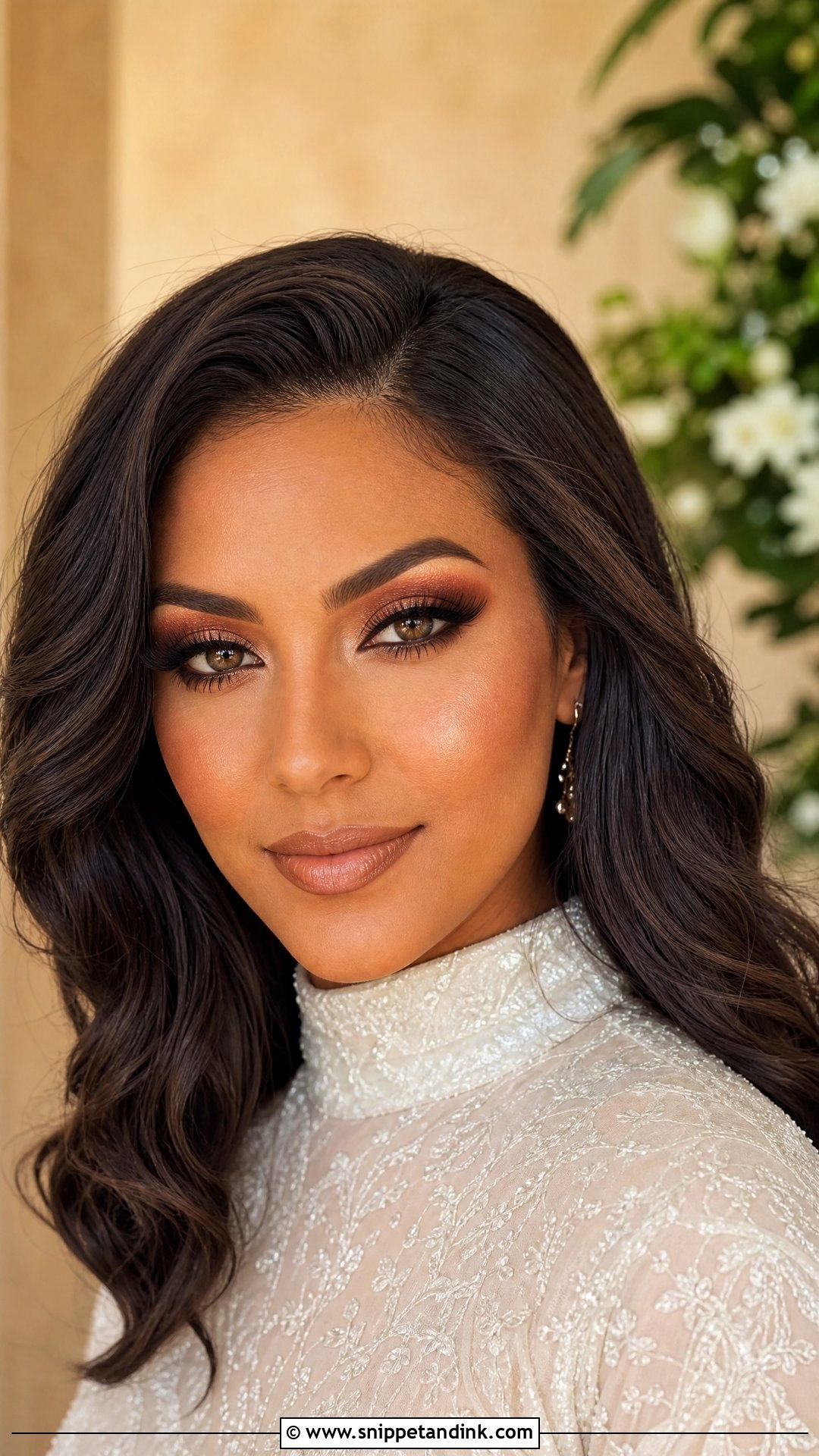 Bronze Bridal Makeup For Tan Skin - Snippet and Ink - 20 Bronzey Glowy Bridal Makeup Ideas
