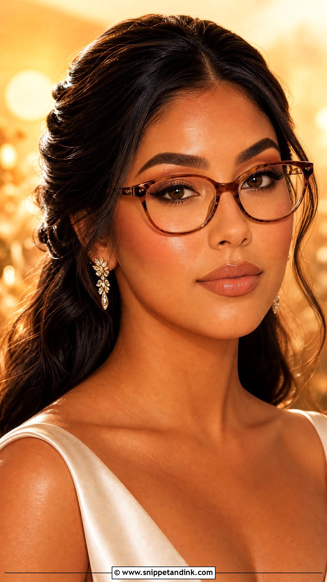 Bronze Bridal Makeup With Glasses - Snippet and Ink - 20 Bridal Makeup with Glasses