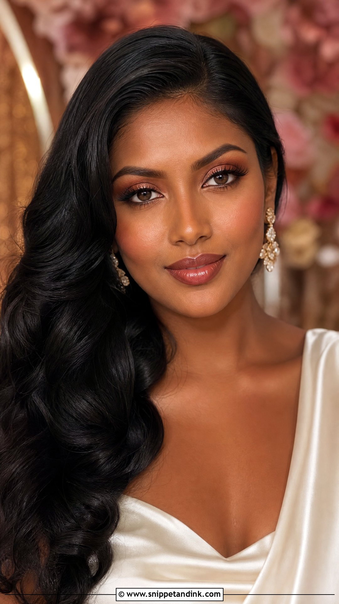 Bronze Bridal Makeup With Glossy Lips - Snippet and Ink - 25 Bronze Bridal Makeup Ideas