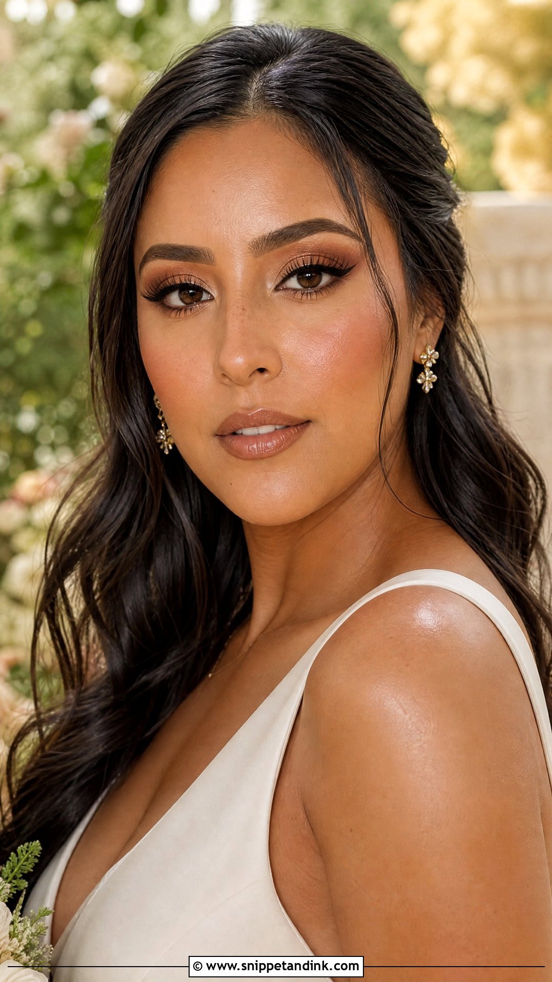 Bronze Bride Makeup For Blue Eyes Brunette - Snippet and Ink - 20 Bride Makeup for Blue Eyes Brunette
