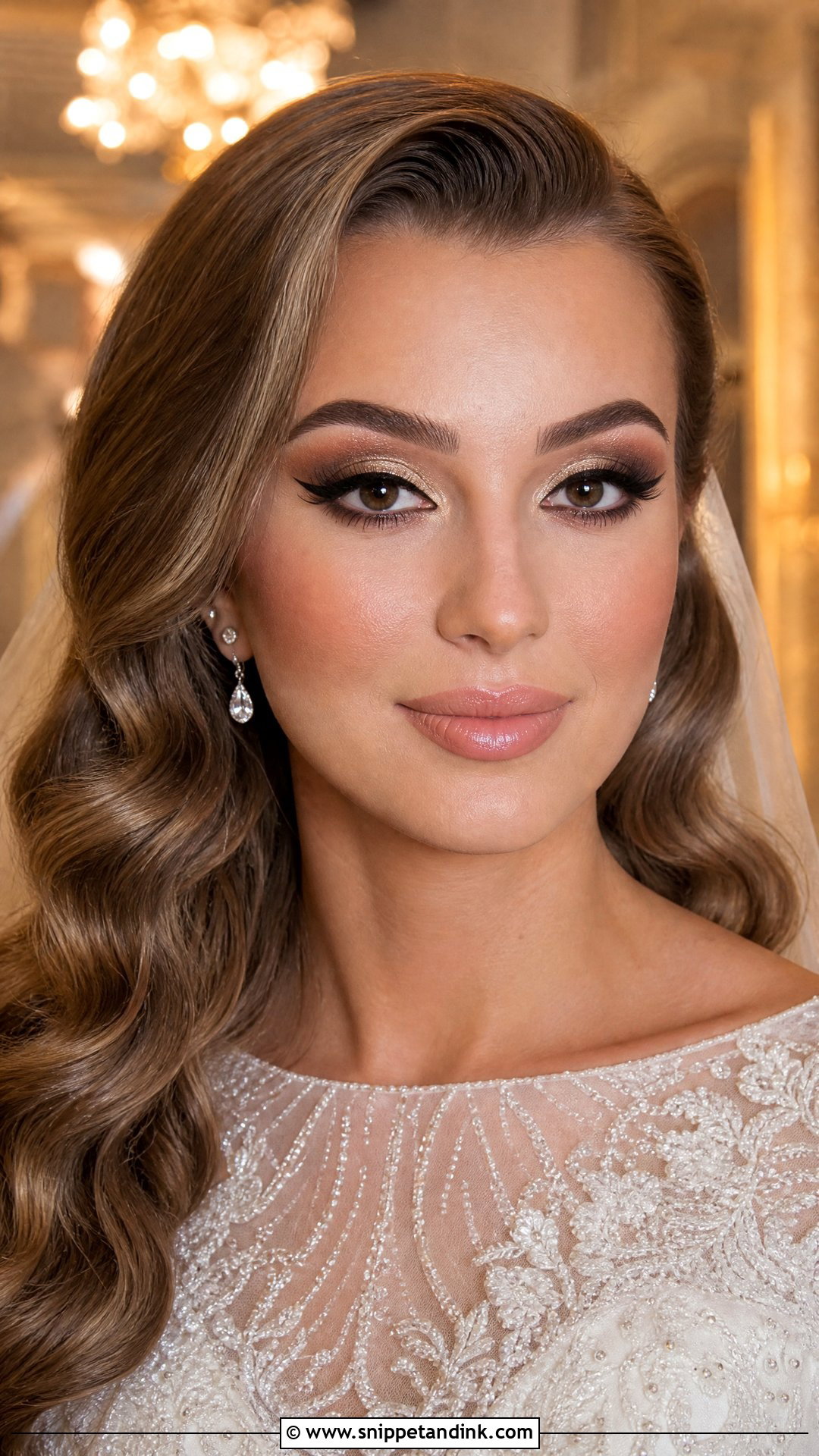 Bronze Cut Crease Wedding Makeup For Brown Eyes - Snippet and Ink - 20 Bronze Wedding Makeup for Brown Eyes